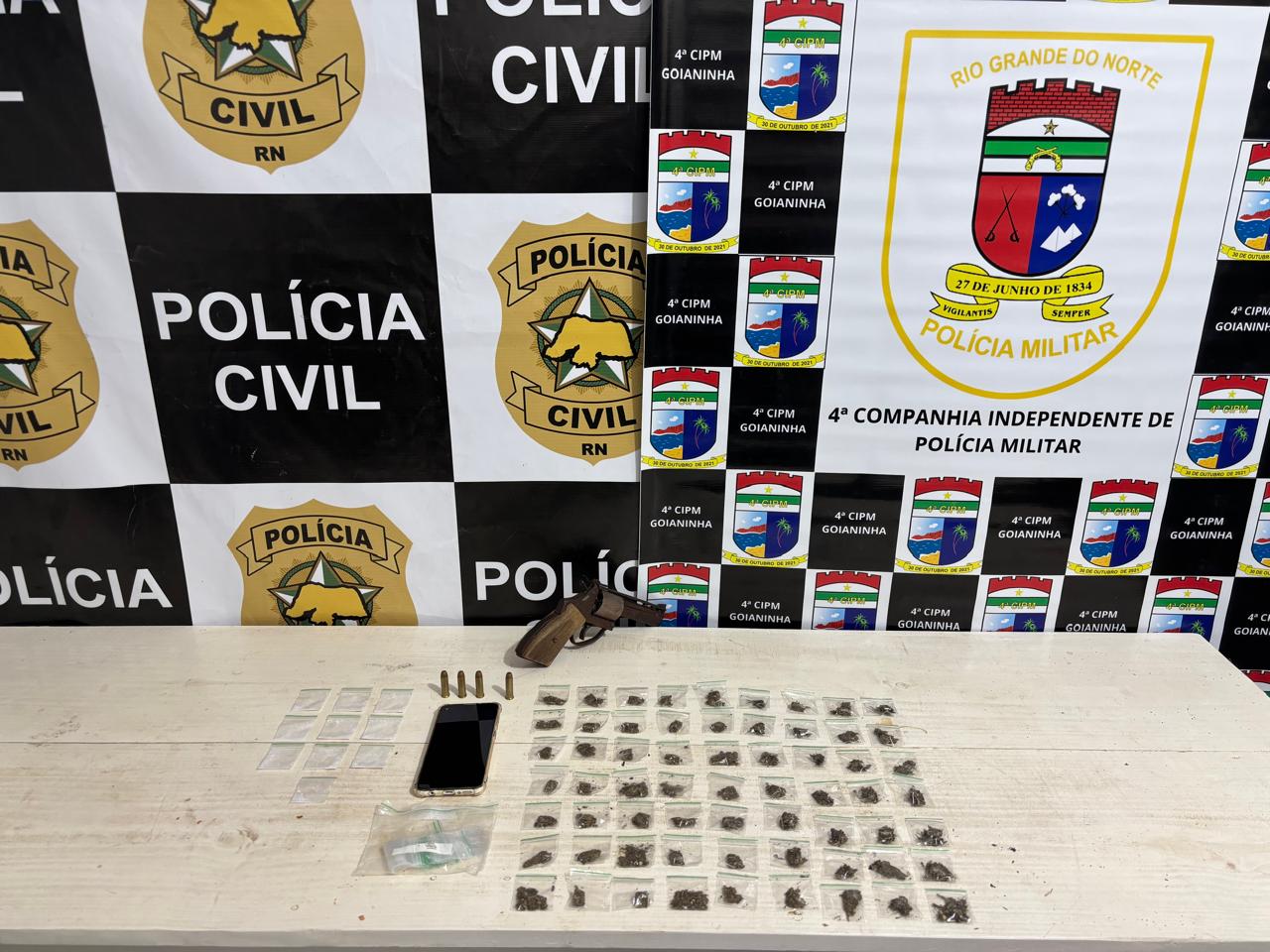 Polícia Civil deflagra “Operação Liberdade” e prende homem em flagrante por tráfico de drogas em Tibau do Sul