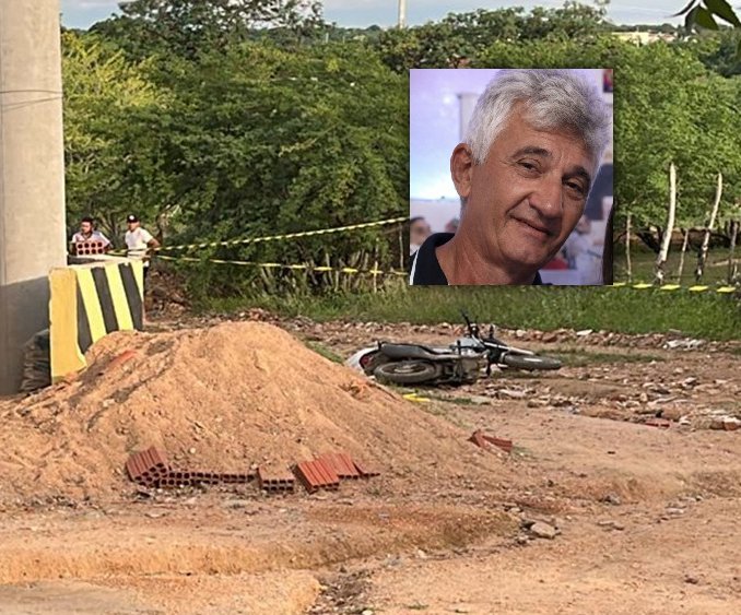 Idoso de 60 anos é executado a tiros enquanto trafegava de moto em Caraúbas, no Oeste do RN