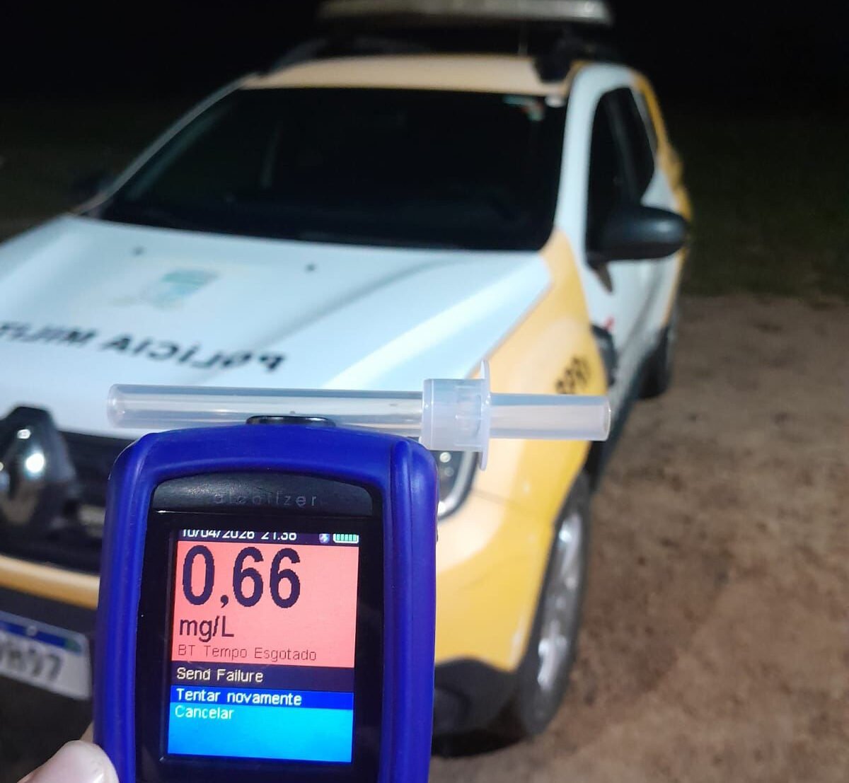 Operação Zero Álcool registra mais duas prisões por embriaguez ao volante em Extremoz