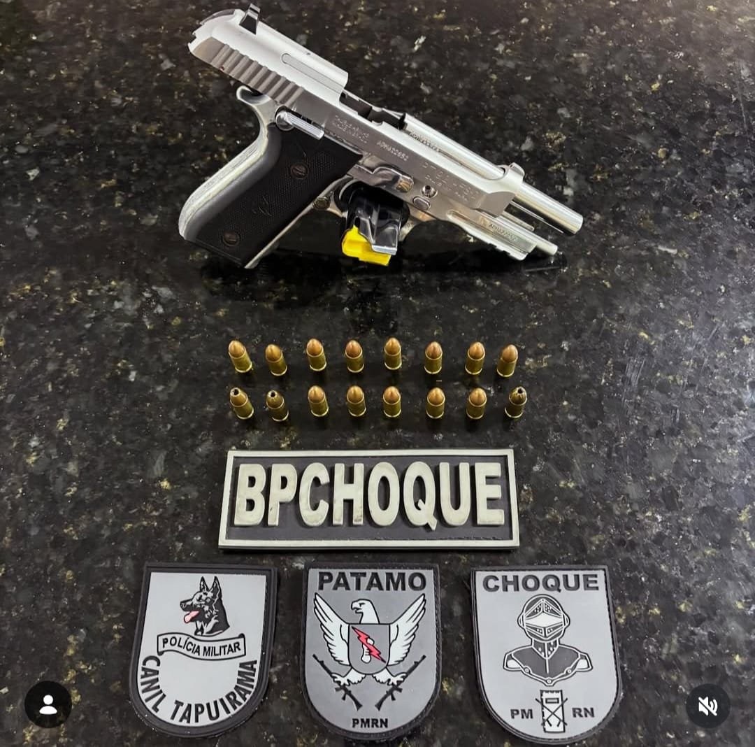 BPChoque prende homem por porte ilegal de arma de fogo de uso restrito no bairro do Planalto