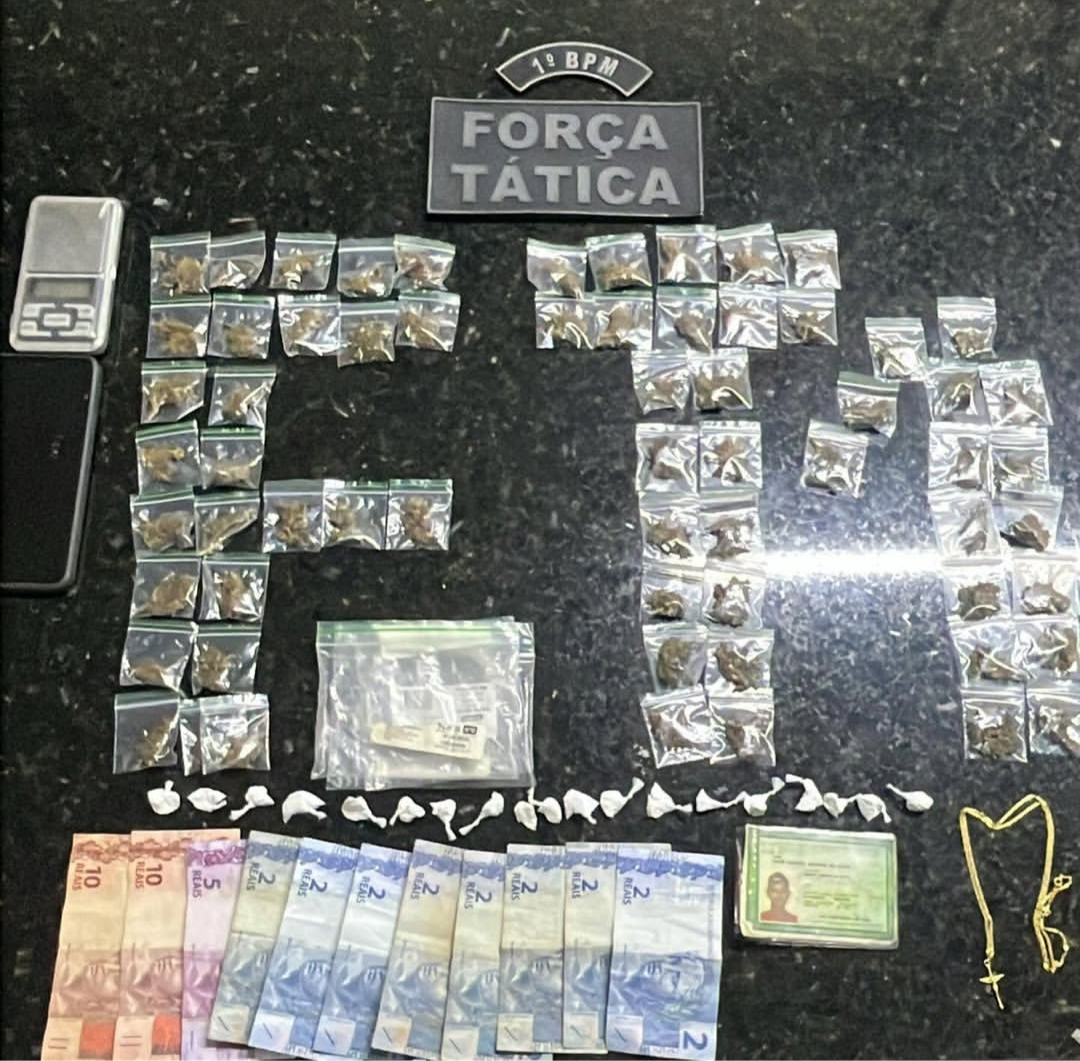 Força Tática do 1°BPM prende homem por tráfico de drogas na comunidade Brasília Teimosa