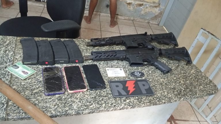 Polícia Militar apreende dois fuzis e prende casal em Mossoró