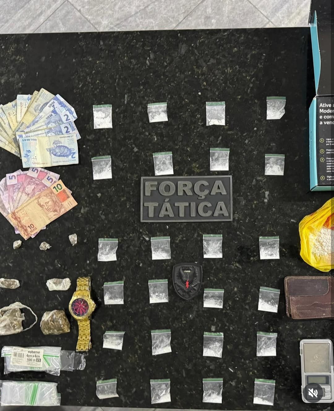 Força Tática do 9° BPM prende homem por tráfico de drogas no bairro do Planalto