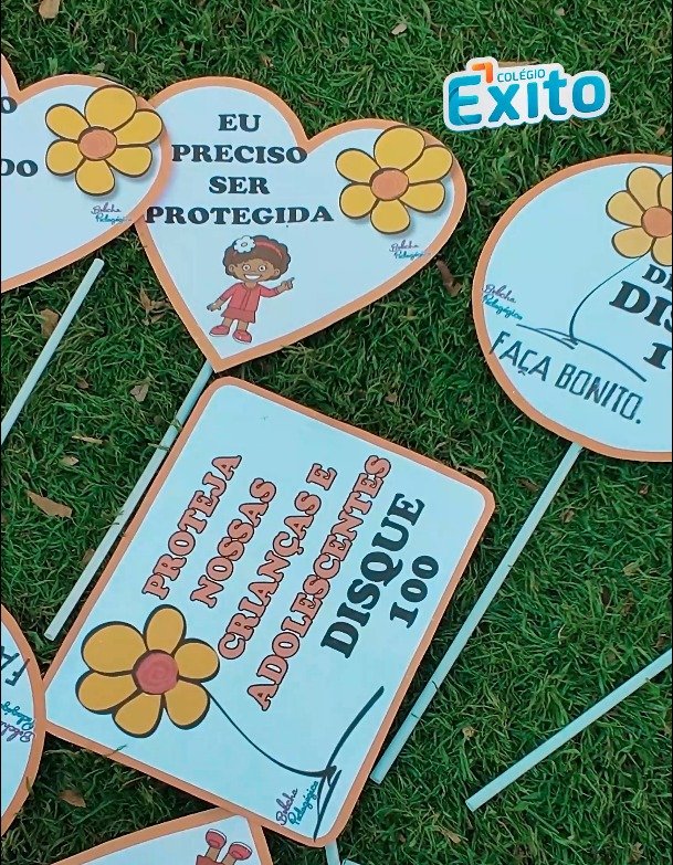 Maio Laranja: Colégio Êxito promove conscientização e ensina crianças sobre a importância da autoproteção corporal para as Crianças e Adolescentes