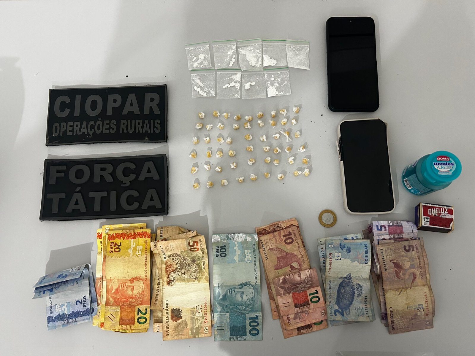 Suspeito é detido com crack, cocaína e dinheiro durante ação da PM no Centro de Macaíba