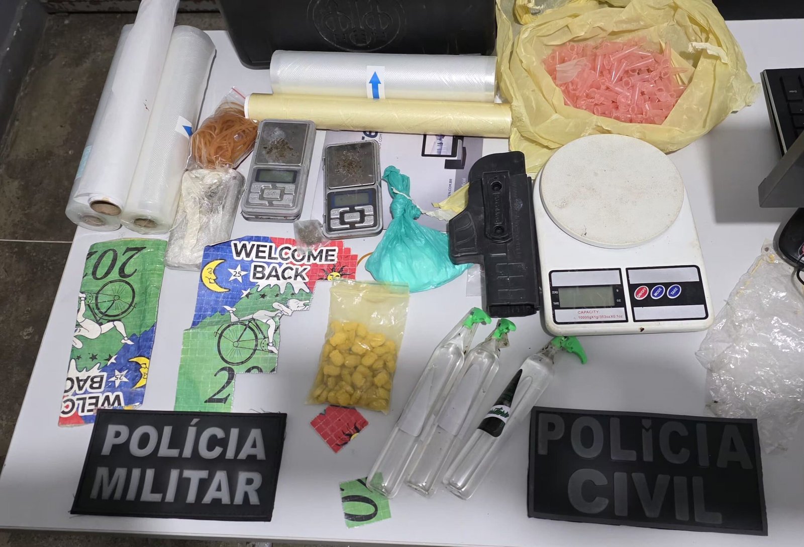 Operação conjunta entre 14º BPM e Polícia Civil resulta em apreensão de drogas sintéticas em Macau