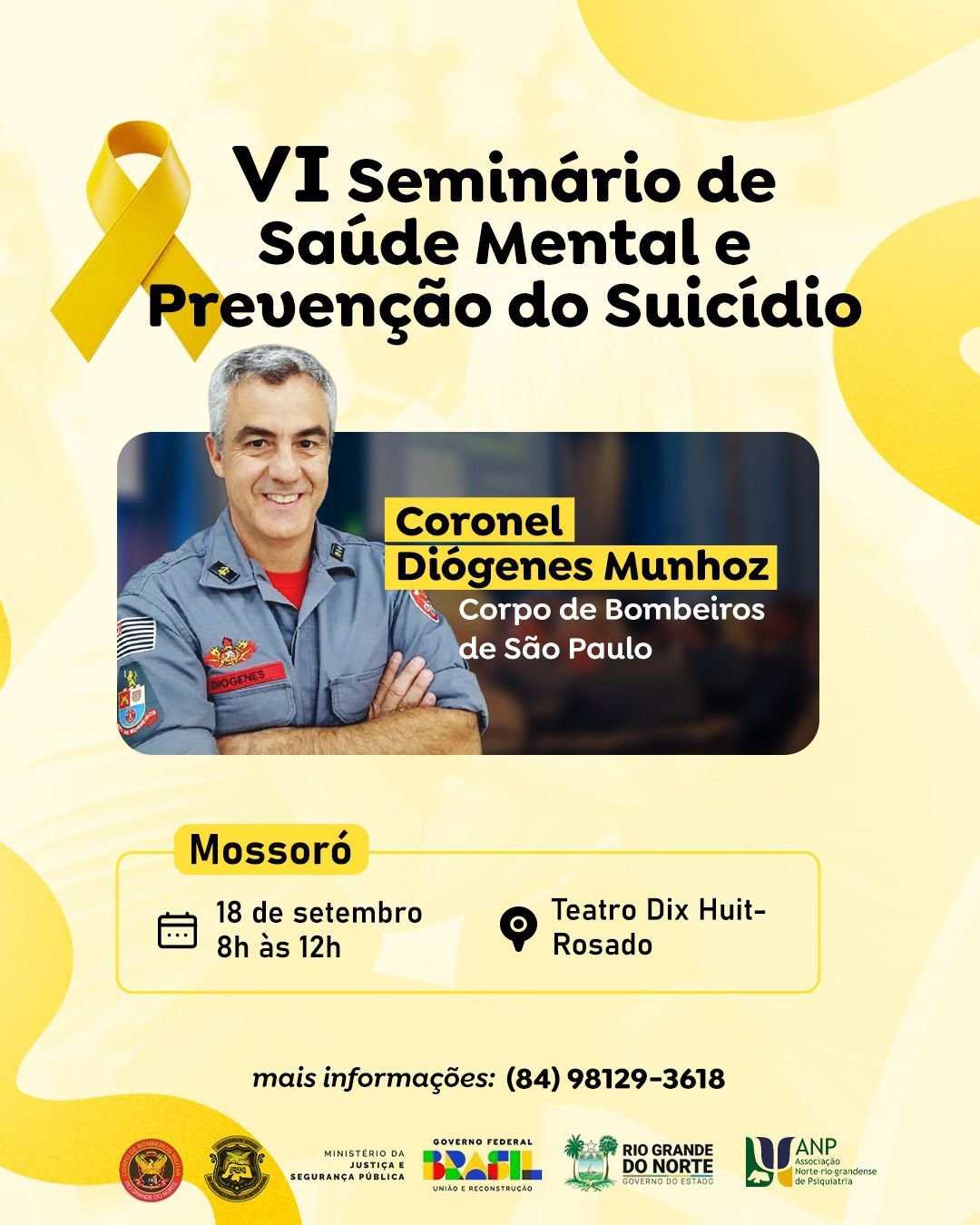 Corpo de Bombeiros traz a Mossoró seminário inédito sobre protocolo nacional de prevenção ao suicídio