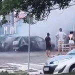 Jeep Renegade pega fogo e atinge segundo veículo em estacionamento de shopping na Zona Sul de Natal