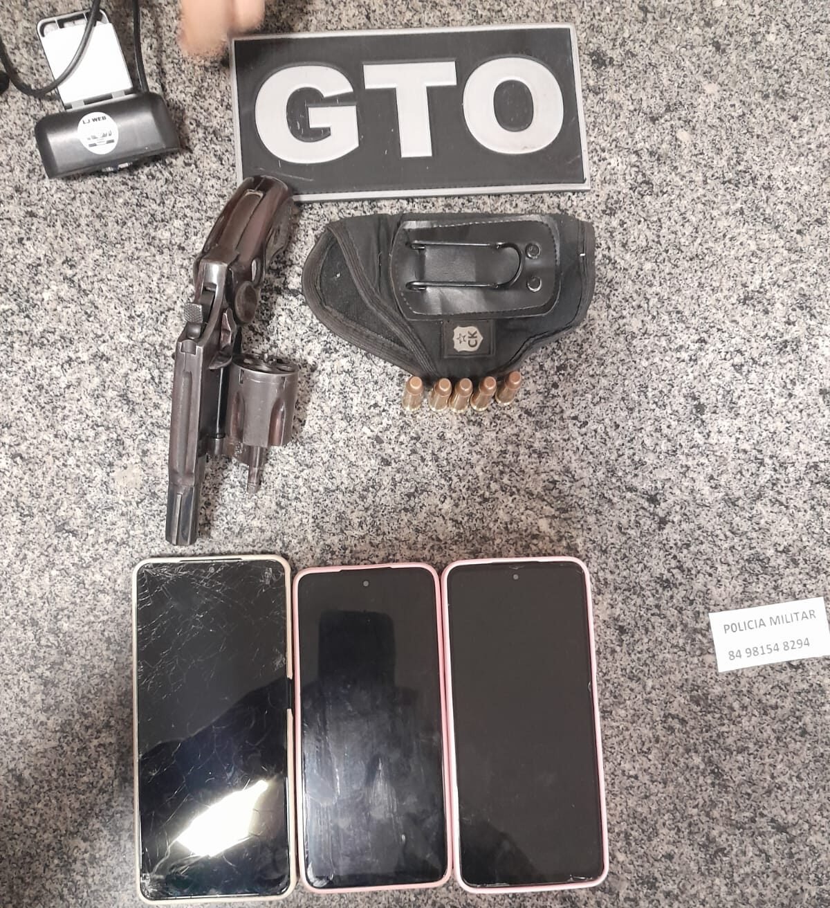 GTO da 5ª CIPM apreende revólver escondido em bolsa de criança e detém suspeitos na zona rural de Jardim de Piranhas
