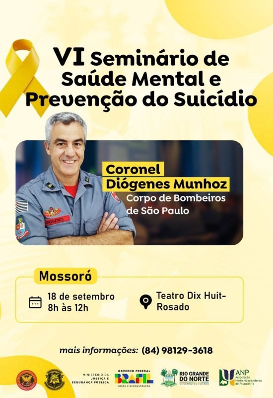 Corpo de Bombeiros traz a Mossoró seminário inédito sobre protocolo nacional de prevenção ao suicídio