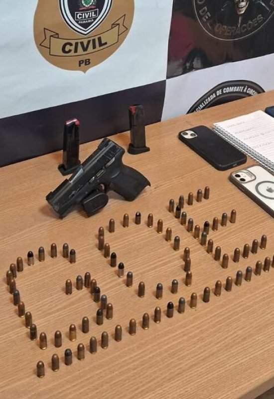 Foragidos de Caicó ligados a facção criminosa são capturados com pistola e 97 munições em João Pessoa