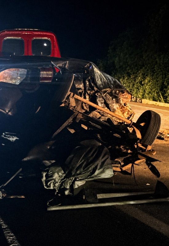 Motorista embriagado colide na traseira de caçamba na BR-304 entre Assú e Mossoró