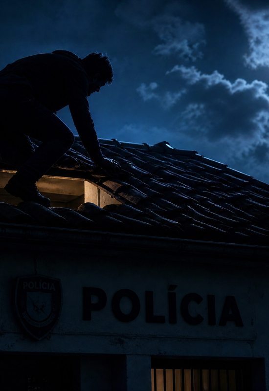 Homem embriagado invade base da Polícia Rodoviária Estadual pelo forro e furta submetralhadora em Nísia Floresta