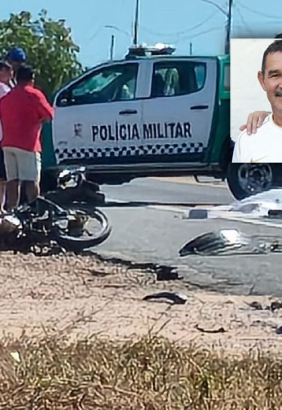 Motociclista de 64 anos morre após violenta colisão com caminhonete na BR-110 em Mossoró